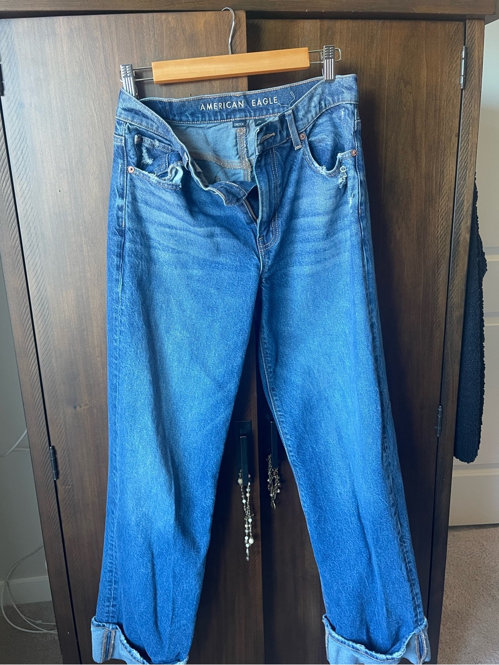 American Eagle Outfitters Mid-Blue Boyfriend Jeans